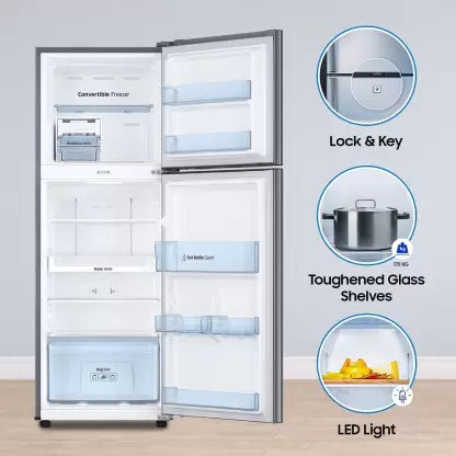 SAMSUNG 236 L Frost Free Double Door 2 Star Convertible Refrigerator (Refined Inox, RT28C3922S9/HL) SAMSUNG 236 L Frost Free Double Door 2 Star Convertible Refrigerator (Refined Inox, RT28C3922S9/HL)